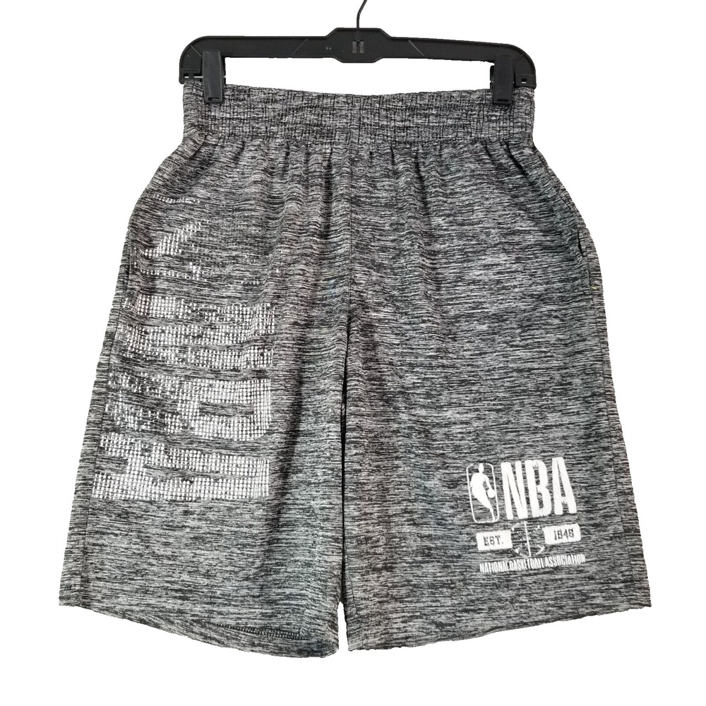 NBA shorts men's small gray Heather lightweight Dri-Fit basketball gym sports
